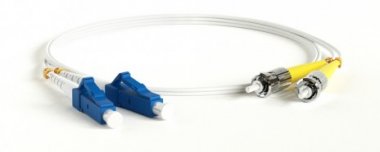 Фотография товара 'Hyperline Патч-корд волоконно-оптический (шнур) SM 9/125 (G.657), LC/UPC-ST/UPC, 2.0 мм, duplex, LSZH, FC-D2-9A1-LC/UR-ST/UR-H-5M-LSZH-WH'