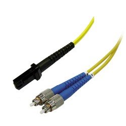 Фотография товара 'Hyperline Патч-корд волоконно-оптический (шнур) SM 9/125 (OS2), MTRJ(мама)-LC, 2.0 мм, duplex, LSZH, FC-D2-9-LC/UR-MTRJF/UR-H-10M-LSZH-YL'