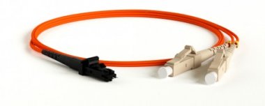 Фотография товара 'Hyperline Патч-корд волоконно-оптический (шнур) MM 62.5/125, MTRJ(папа)-LC, 2.0 мм, duplex, LSZH, 1 м, FC-D2-62-LC/PR-MTRJM/PR-H-1M-LSZH-OR'