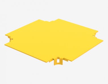 Фотография товара 'Hyperline 516346 FBTR-360-CRS-CVR Крышка на ответвитель крестообразный пластиковый оптического лотка 360мм'