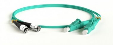 Фотография товара 'Hyperline Патч-корд волоконно-оптический (шнур) MM 50/125(OM3), FC-LC, duplex, LSZH, 2 м, FC-D2-503-FC/PR-LC/PR-H-2M-LSZH-AQ'