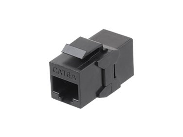 Фотография товара 'Hyperline Проходной адаптер (coupler), RJ-45(8P8C) формата Keystone Jack, категория 6a, 4 пары, CA2-KJ-C6A-BK'