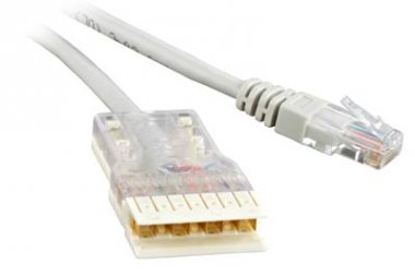 Фотография товара 'Hyperline 229905 PC-110-RJ45-4P-C5e-3M-LSZH-GY Патч-корд 110 тип - RJ-45'