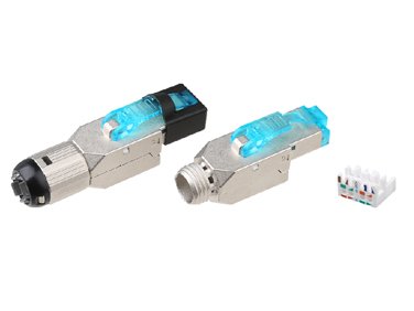 Фотография товара 'Hyperline 454283 PLUD-8P8C-S-C8-SH Разъем полевой оконцовки RJ-45 (8P8C) под витую пару'