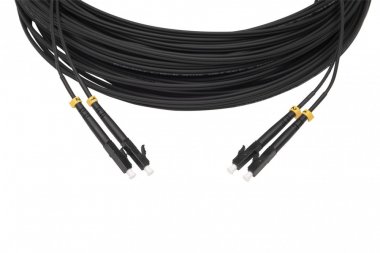 Фотография товара 'Hyperline 425198 FC-D2-503-LC/PR-LC/PR-H-30M-LSZH-BK Патч-корд волоконно-оптический (шнур) MM 50/125(OM3)'