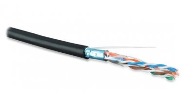 Фотография товара 'Hyperline 444459 FUTP4-C6-S23-OUT-PE-BK-500 (500 м) Кабель витая пара, экранированный F/UTP'