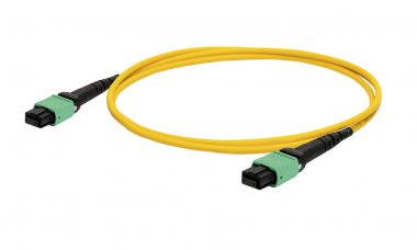 Фотография товара 'Hyperline 358853 FHD-MC3-9-MPOF12/AS-MPOF12/AS-A-15M-LSZH-YL Патч-корд волоконно-оптический МРО (мама)-МРО (мама)'