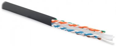 Фотография товара 'Hyperline 535852 UUTP4R-C6-S23-OUT-LSZH-BK-305 (305 м) Кабель витая пара, неэкранированный U/UTP'