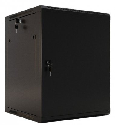 Фотография товара 'Hyperline Шкаф настенный 19-дюймовый 15U TWB-FC-1566-SR-RAL9004'