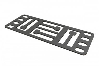 Фотография товара 'Hyperline 444556 PMR-1U-T-RAL9005 Кронштейн 1U, Т-пазы, цвет черный RAL9005'