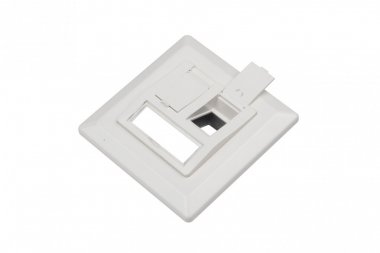 Фотография товара 'Hyperline 235097 FP-GTF-2AS-WH Рамка 80х80, для двух вставок формата Keystone Jack'