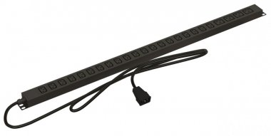 Фотография товара 'Hyperline 483395 SHE-20IEC-4BIEC-2.5AIEC Блок розеток, вертикальный, 20 розеток IEC320 C13, 4 розетки IEC320 C19'