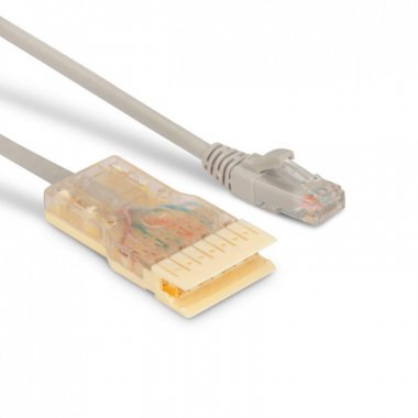 Фотография товара 'Hyperline Патч-корд 110 тип - RJ-45, 4 пары, Cat.5e, LSZH PC-110-RJ45-4P-C5e-1M-LSZH-GY'