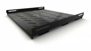 Фотография товара 'Hyperline 397131 TSH3H-450-RAL9004 Полка стационарная усиленная, глубина 450 мм'