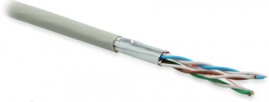 Фотография товара 'Hyperline Кабель витая пара, экранированная U/FTP, категория 6 UFTP4-C6-P26-IN-LSZH-GY-500'