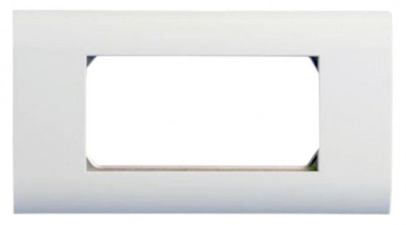Фотография товара 'Hyperline 243644 FP-2M45-1-WH Лицевая панель 80х148 мм для 4-х модулей 45х22.5 мм'