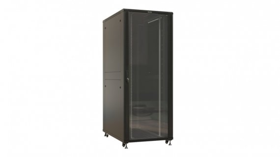 Фотография товара 'Hyperline 537190 TTBR-4286-AS-RAL9004 Шкаф напольный 19-дюймовый, 42U, 2055x800х600 мм'