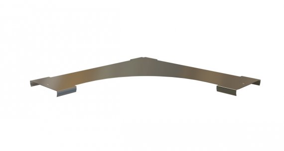 Фотография товара 'Hyperline 517245 RST-CAH90-500-15-0,8-R100-SZ Крышка угла 90° горизонтального плавного 500x15 R100-0,8 мм'