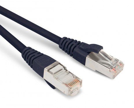Фотография товара 'Hyperline Патч-корд F/UTP, экранированный Cat.5e, LSZH, PC-LPM-STP-RJ45-RJ45-C5e-1M-LSZH-BK'