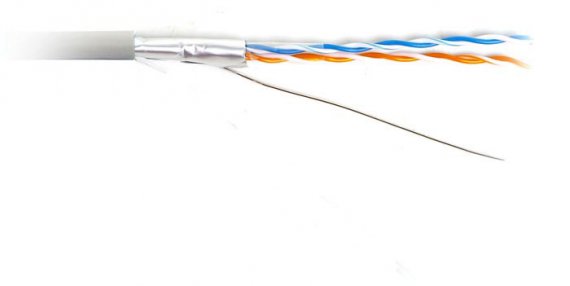 Фотография товара 'Hyperline Кабель витая пара, экранированная F/UTP, категория 5 FUTP2-C5-S24-IN-LSZH-GY-500'