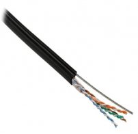 Фотография товара 'Hyperline Кабель витая пара F/UTP, категория 5e FUTP4-C5E-S24-2SW-OUT-PE-BK-500'
