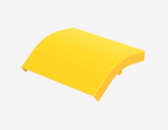 Фотография товара 'Hyperline 516328 FBTR-240-ERS45-CVR Крышка на угол 45° внешний (вниз) для оптического лотка 240мм'