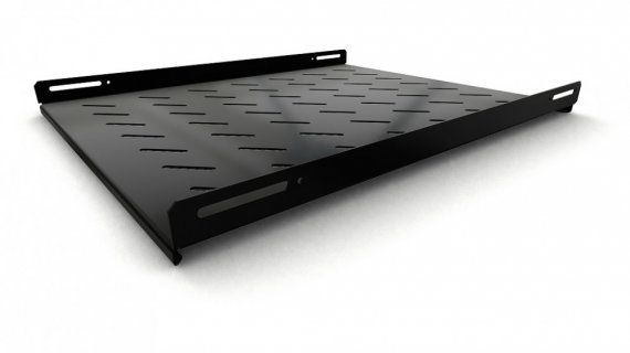 Фотография товара 'Hyperline 397122 TSH3L-650-RAL9004 Полка стационарная, глубина 650 мм, с боковым креплением'