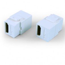 Фотография товара 'Hyperline Вставка формата Keystone Jack с проходным адаптером HDMI KJ1-HDMI-AL18-WH'