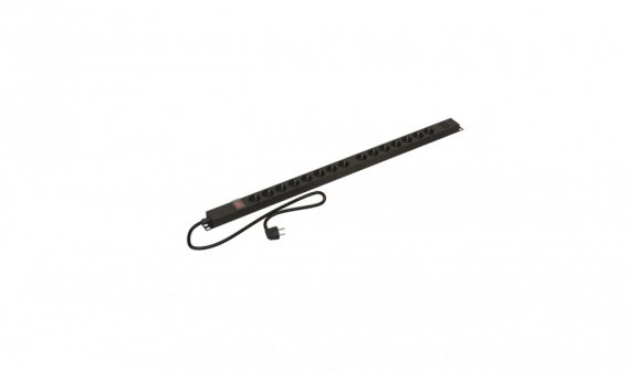 Фотография товара 'Hyperline 396990 SHE-15SH-1IEC-SF-2.5EU Блок розеток, вертикальный, 15 розеток Schuko, 1 розетка IEC320 C13'