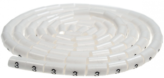 Фотография товара 'Hyperline Маркеры на кабель, круглые, цифра 3 OM-5.5-3'