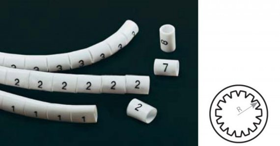 Фотография товара 'Hyperline Маркеры на кабель, круглые, цифра 2 OM-5.5-2'