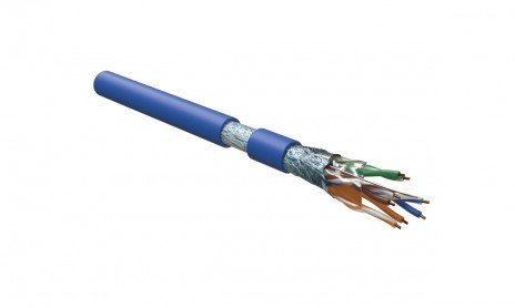 Фотография товара 'Hyperline Кабель витая пара F/UTP, категория 5e, 4 пары (24 AWG), одножильный(solid), FUTP4-C5E-S24-IN-LSZH-BL-305'