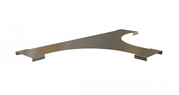 Фотография товара 'Hyperline 517272 RST-CTT-100-15-0,8-R100-SZ Крышка ответвителя Т-образного горизонтального плавного 100x15 R100-0,8 мм'