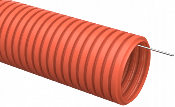 Фотография товара 'Hyperline 542126 FIC-СFPL-PELD-50-OR Труба ПНД гофрир. лёгкая, D50 мм, с зондом'