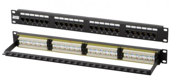 Фотография товара 'Hyperline Патч-панель высокой плотности 19 1U, 48 портов RJ-45 PPHD-19-48-8P8C-C6A-SH-11'