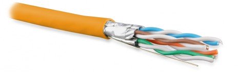 Фотография товара 'Hyperline Кабель витая пара U/FTP, кат. 6a (10GBE), 4 пары (23AWG), одножильный (solid), UFTP4-C6A-S23-IN-LSZH-OR-500'
