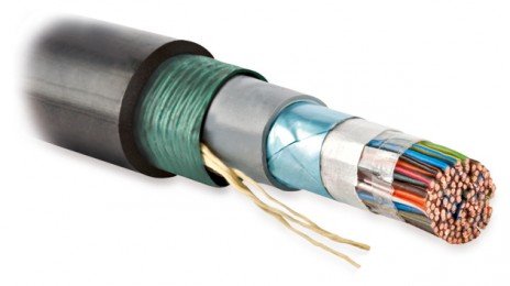 Фотография товара 'Hyperline Кабель витая пара, экранированная F/UTP, категория 3, 10 пар (24 AWG), одножильный (solid), FUTP10-C3-S24-ARM-OUT-PE-BK'