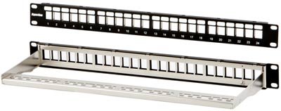 Фотография товара 'Hyperline Модульная патч-панель 19 24 порта, Flat Type, 1U PPBL3-19-24-SH-RM'