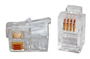 Фотография товара 'Hyperline Телефонный разъем RJ-12(6P4C) PLUG-6P4C-P-C2-100'