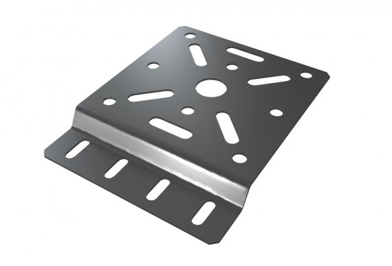 Фотография товара 'Hyperline 530963 RST-WBP-130-130-1,5-SZ Монтажная плата перфорированная 130х130 толщ. 1,5 мм.'