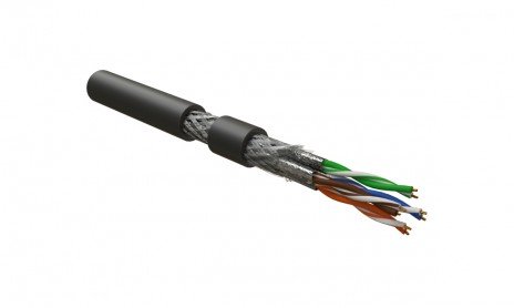 Фотография товара 'Hyperline Кабель для сетей Industrial Ethernet, категория 6A, 4x2x23 AWG, многопроволочные жилы (patch), S/FTP, SHF1, ISFTP4-C6A-P23/7-SHF1-BK'