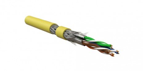 Фотография товара 'Hyperline Кабель для сетей Industrial Ethernet, категория 7, 4x2x26 AWG, многопроволочные жилы (patch), S/FTP, PU, ISFTP4-C7-P26/7-PU-YL'