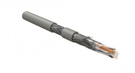 Фотография товара 'Hyperline Кабель для сетей Industrial Ethernet, категория 6, 4x2x24 AWG, многопроволочные жилы (patch), SF/UTP, PU, ISFUTP4-C6-P24/7-PU-GY'