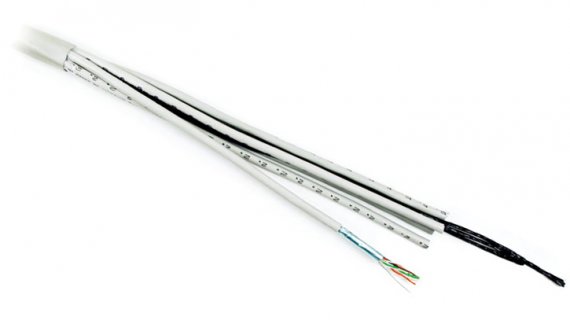 Фотография товара 'Hyperline Кабель витая пара, экранированная F/UTP, категория 5 FUTP24W-C5-S24-IN-LSZH-GY'