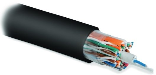 Фотография товара 'Hyperline Кабель витая пара, неэкранированная U/UTP, категория 5 UUTP25W-C5-S24-OUT-PE-BK'