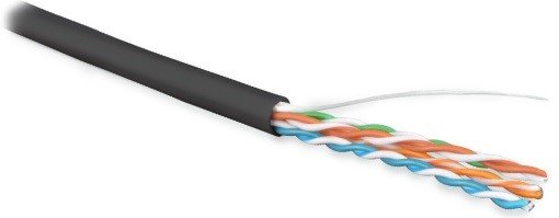 Фотография товара 'Hyperline Кабель витая пара, экранированная F/UTP, категория 3 FUTP25-C3-S24-SW-OUT-PE-BK'