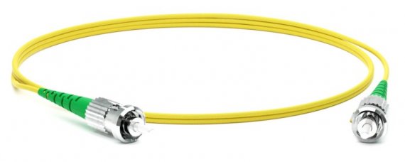 Фотография товара 'Hyperline Патч-корд волоконно-оптический (шнур) SM 9/125 (OS2), ST/APC-ST/APC, 2.0 мм, simplex, LSZH, 3 м, FC-S2-9-ST/AR-ST/AR-H-3M-LSZH-YL'