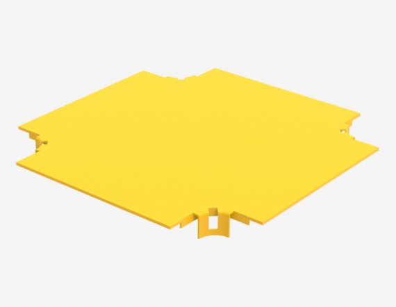 Фотография товара 'Hyperline 516346 FBTR-360-CRS-CVR Крышка на ответвитель крестообразный пластиковый оптического лотка 360мм'