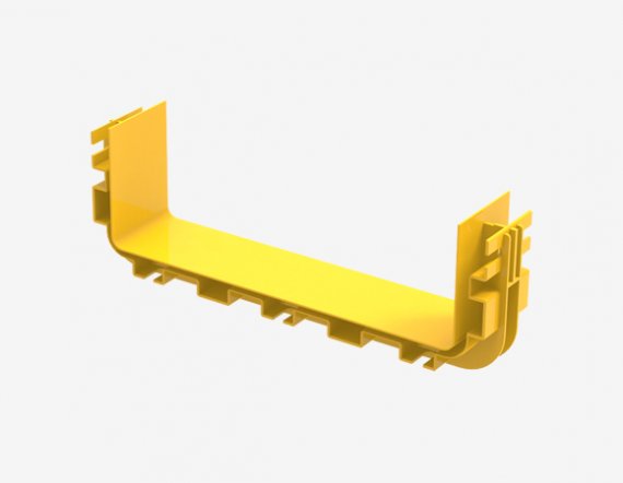 Фотография товара 'Hyperline 495244 FBTR-300-CNT Соединитель оптического лотока 300х100 мм'