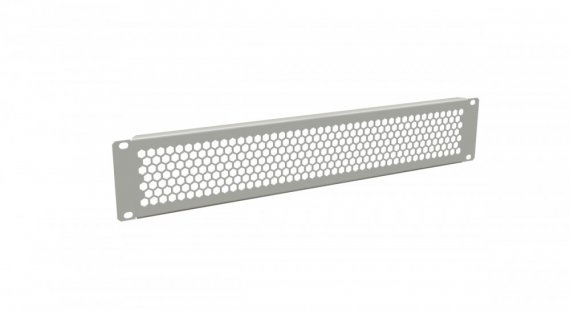 Фотография товара 'Hyperline 483498 BPD-2-RAL7035 Фальш-панель перфорированная на 2U, цвет серый (RAL 7035)'